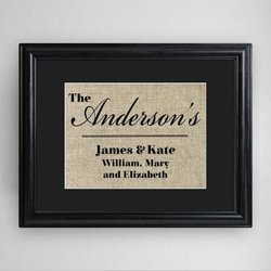 Personalized Our Family Framed Print
