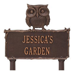 Personalized Owl Garden Lawn Plaque