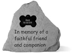 Personalized Pet Memorial with Bone Tag