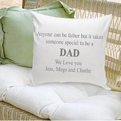 Personalized Pillow - Anyone Can Be a Father Grey