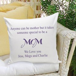 Personalized Pillow - Anyone Can Be a Mother Plum
