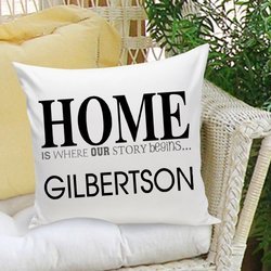 Personalized Pillow - Home Is Where Our Story