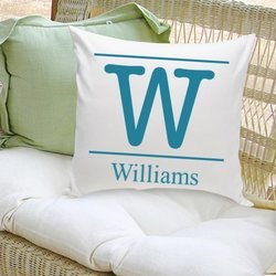 Personalized Pillow - Typset Family Initial