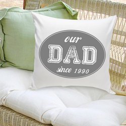 Personalized Pillow - Varsity Since Grey