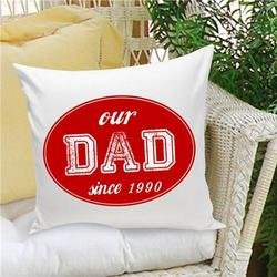 Personalized Pillow - Varsity Since Red