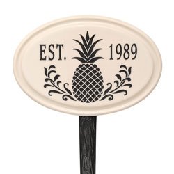 Personalized Pineapple Established Lawn Plaque