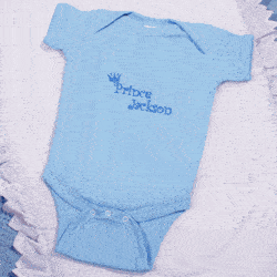 Personalized Prince Embroidered Baby Romper