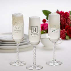 Personalized Printed Champagne Flutes