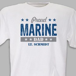 Personalized Proud Military T-shirt - Marines