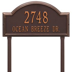 Personalized Providence Large Lawn Address Plaque - 2 Line