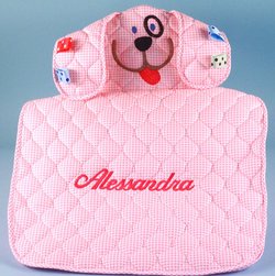 Personalized Puppy Changing Pad Baby Girl Gift