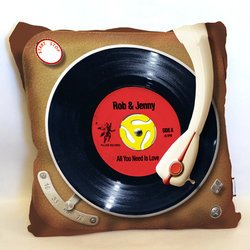 Personalized Record Player Pillow
