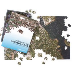 Personalized Satellite Image Hometown Puzzle