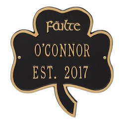 Personalized Shamrock Address Plaque