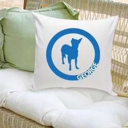 Personalized Silhouette Dog Throw Pillow