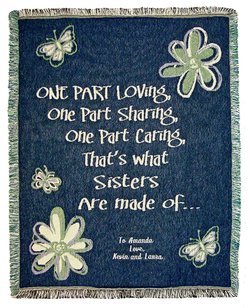 Personalized Sister Throw - Floral