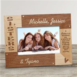 Personalized Sisters Wooden Picture Frame