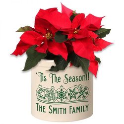 Personalized Snowflake Ornament 2 Gallon Stoneware Crock