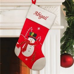 Personalized Snowman Christmas Stocking