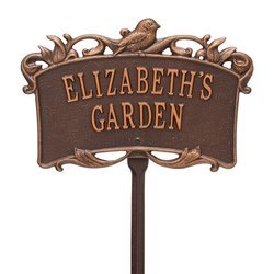 Personalized Song Bird Garden Lawn Plaque