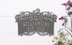 Personalized Songbird Welcome Plaque