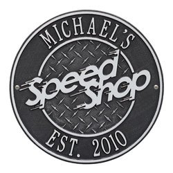 Personalized Speed Shop Plaque