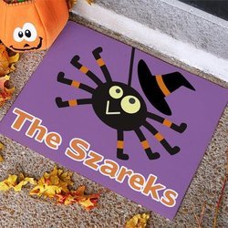 Personalized Spider Halloween Welcome Mat - Small