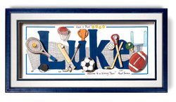 Personalized Sports Equipment Name Frame