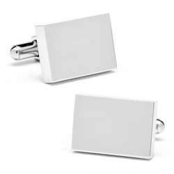 Personalized Stainless Steel Rectangle Infinity Cufflinks