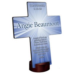 Personalized Starburst Cross with Stand