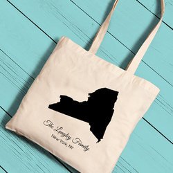 Personalized State Canvas Tote