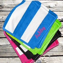 Personalized Stripe Beach Towel
