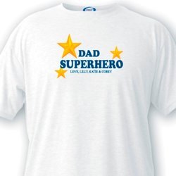 Personalized Superhero Dad T Shirt