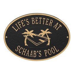Personalized Swimming Pool Party Plaque
