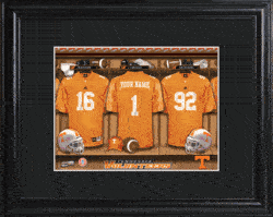 Personalized Tennessee Volunteers College Football Locker Room Print