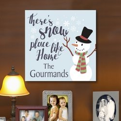 Personalized There?s Snowplace Like Home Canvas