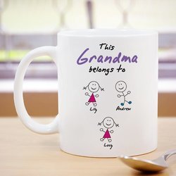 Personalized This Grandma Belongs to Mug