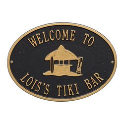 Personalized Tiki Hut Plaque