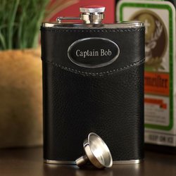 Personalized Torrance Leather Flask