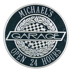Personalized Victory Lane Garage Plaque