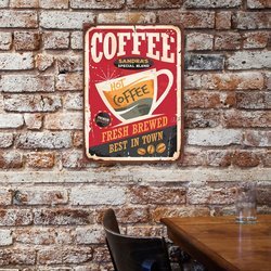 Personalized Vintage Coffee Sign Canvas