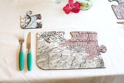 Personalized Vintage Map Jigsaw Placements
