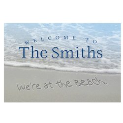 Personalized We're at the Beach Door Mat
