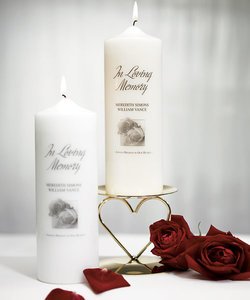 Personalized Wedding Memorial Pillar Candle