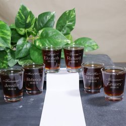Personalized Wedding Party Shot Glass
