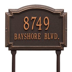 Personalized Williamsburg Address Lawn Plaque - 2 Line