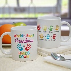 Personalized World's Best Hands Down Coffee Mug