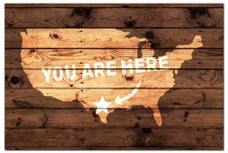 Personalized You Are Here Map Door Mat