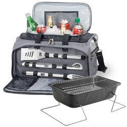 Picnic Time Insulated Cooler Bag and Tailgating Grill - Buccaneer