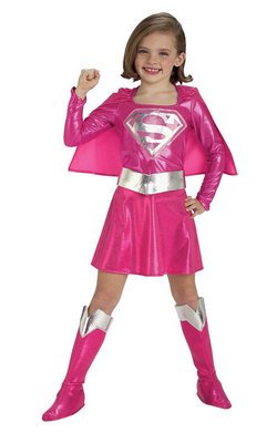 Pink Child Supergirl Costume